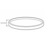 Side-view dimension diagram for the pink floral mango wood serving tray.