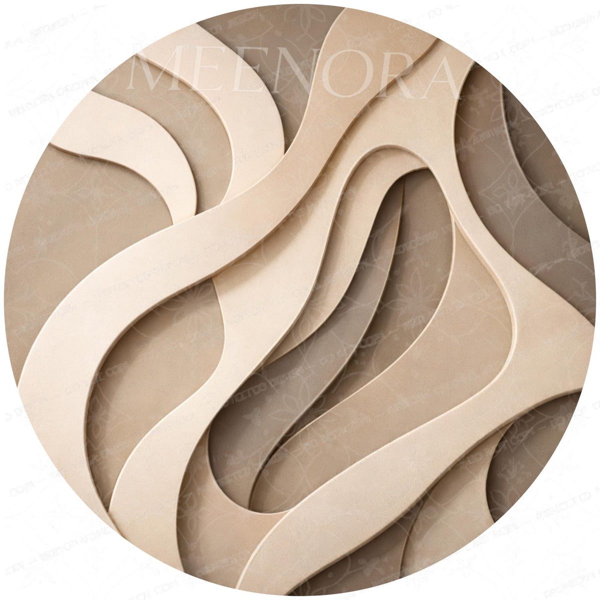 Printed artwork design for the neutral abstract mango wood side table.