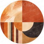 Printed artwork design for the abstract geometric mango wood side table.