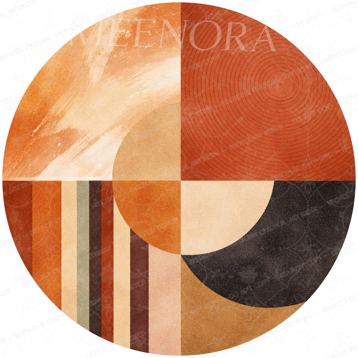 Printed artwork design for the abstract geometric mango wood side table.