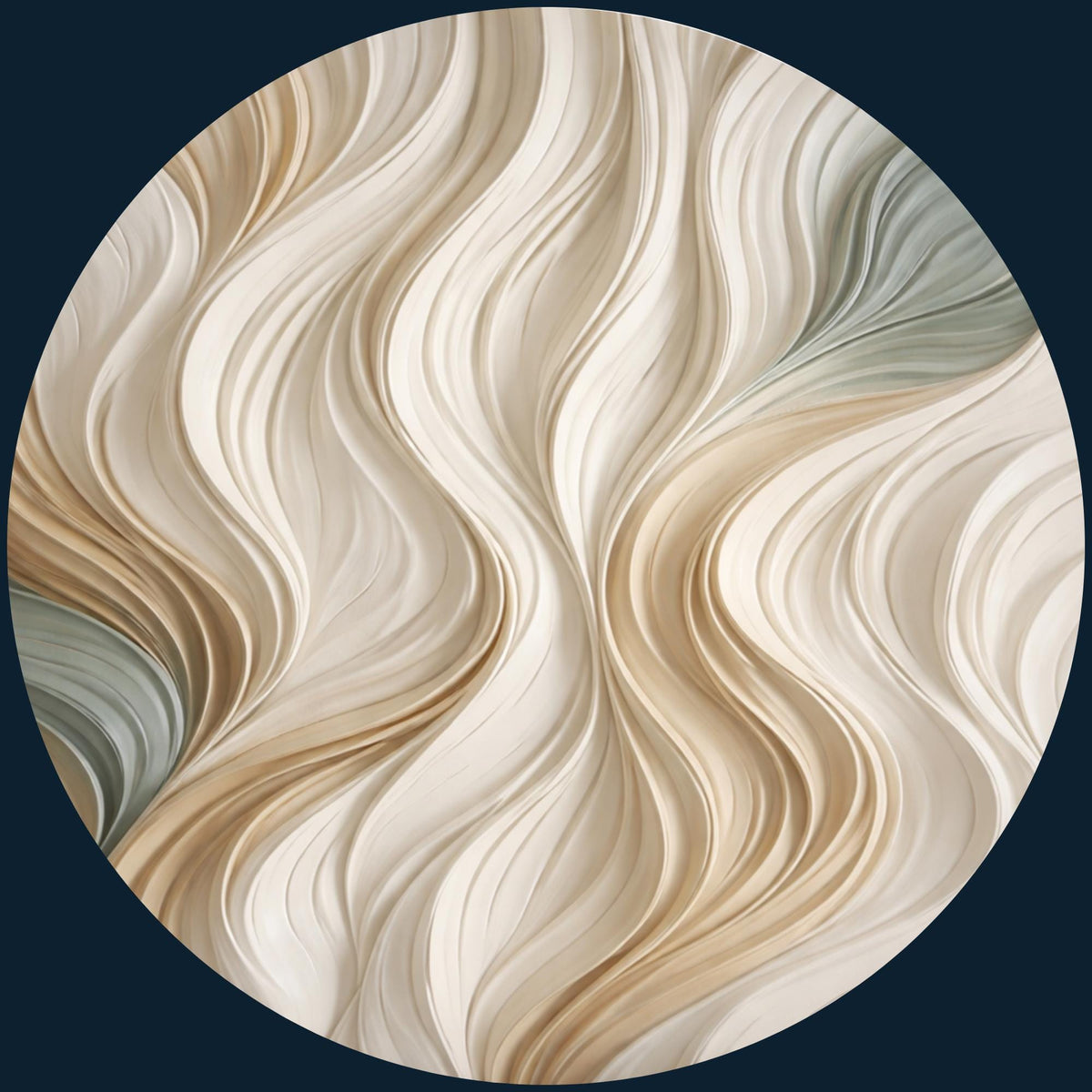 Printed artwork design for the ivory wave round side table, glossy lacquer.